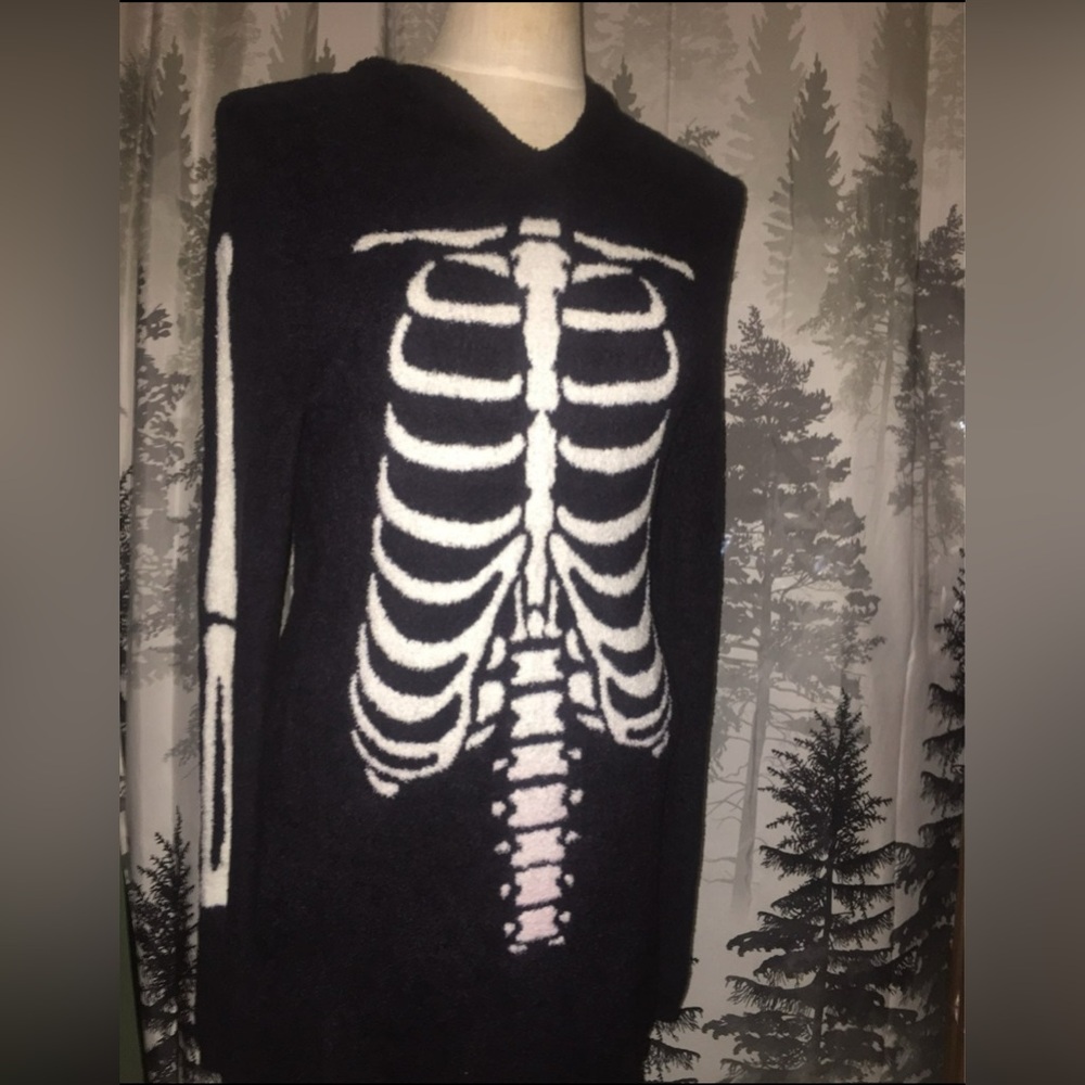Hot Topic Skeleton Hooded Dress, GUC